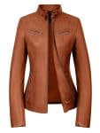 Leren damesjas 315 in cognac