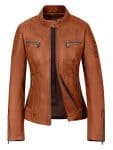Leren damesjas Miami in cognac