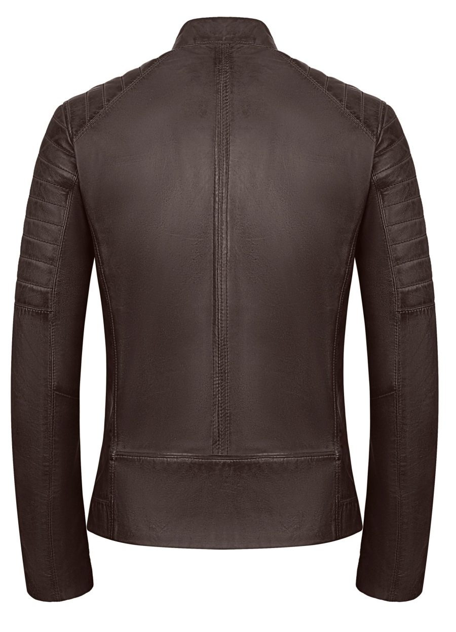 Leren jas heren biker bruin TR36 B Versano – Bild 3