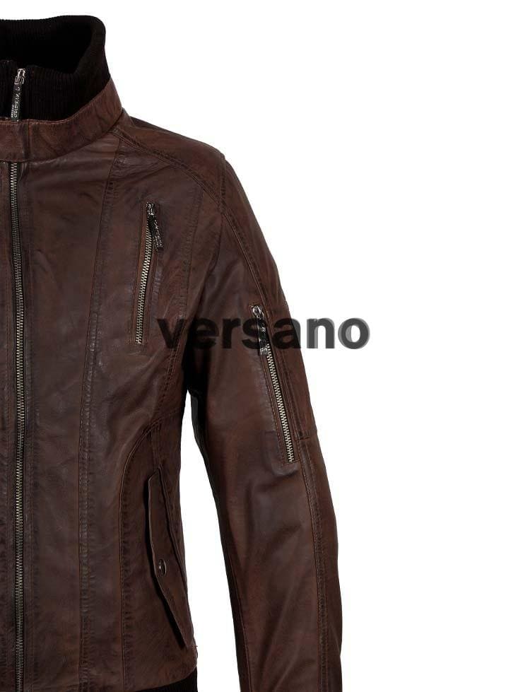 Leren Jas heren Versano Johnny Bruin - Imagen 5