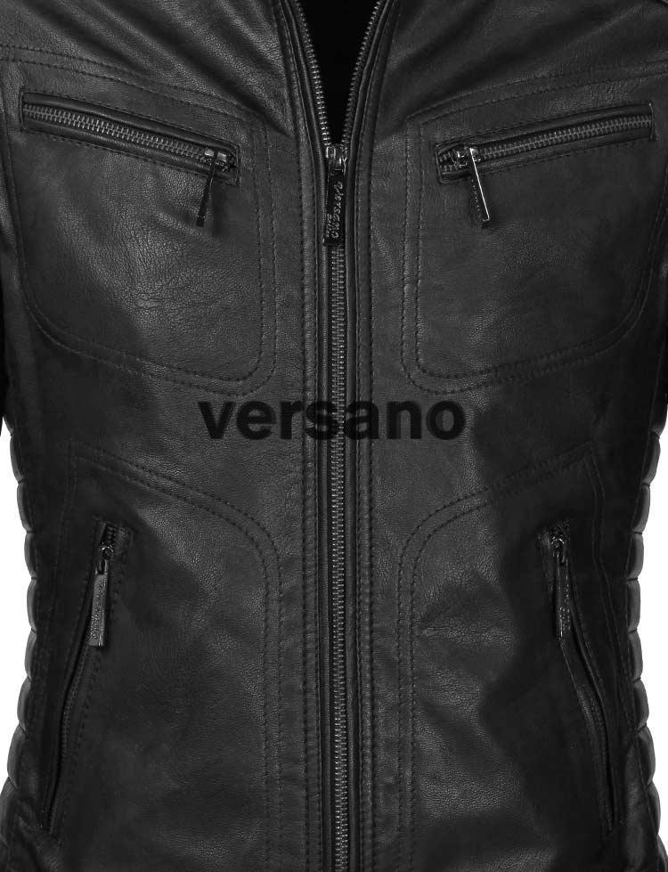 Imitatieleren jas heren Versano TRR 51 Zwart – Bild 6