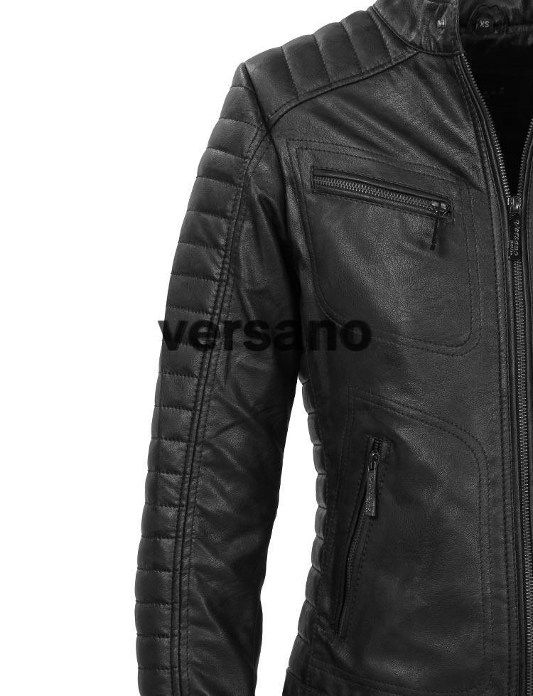 Imitatieleren jas heren Versano TRR 51 Zwart – Bild 5