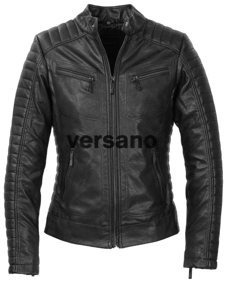 Kunstlederjacke Herren Versano TRR 51 Schwarz
