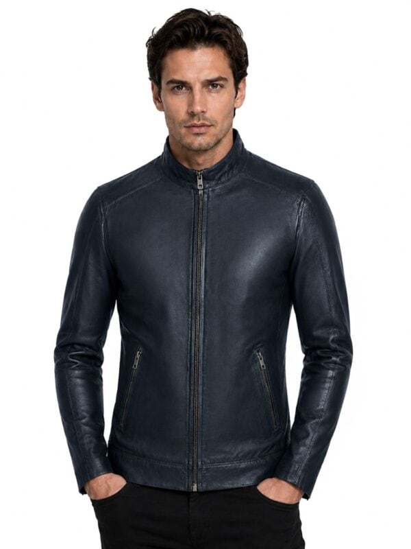 Leren jas heren blauw TR36 S Versano
