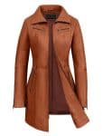 Leren damesjas 312 in cognac