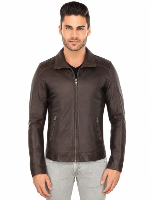 Leren heren jas bruin TR53 Versano