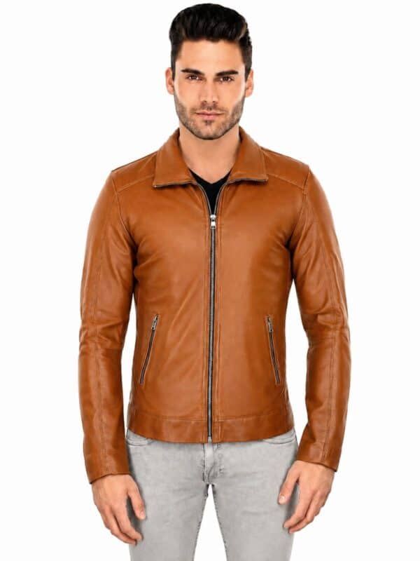 Leren heren jas cognac TR53 Versano