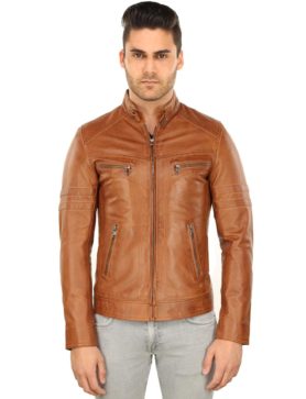 Leder Herrenjacke TR43 cognac Versano