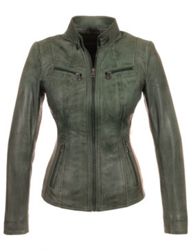 Damen Kunstlederjacke grün 315 Versano