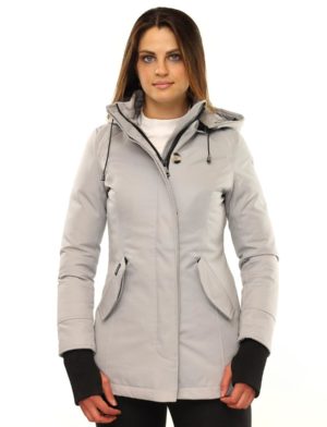 Winterjas dames met bontkraag parka Rani N grijs Versano