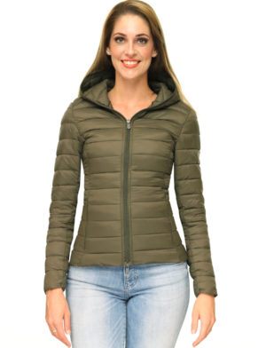 Women's quilted jacket green Jennifer Versano