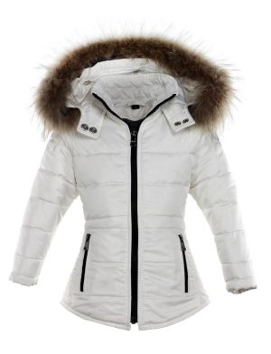 Mädchen Parka Winterjacke weiß Jenny Versano