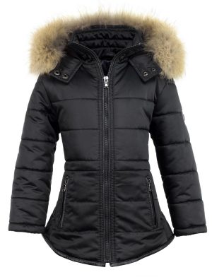 Mädchen Winterjacke schwarz Jenny Versano