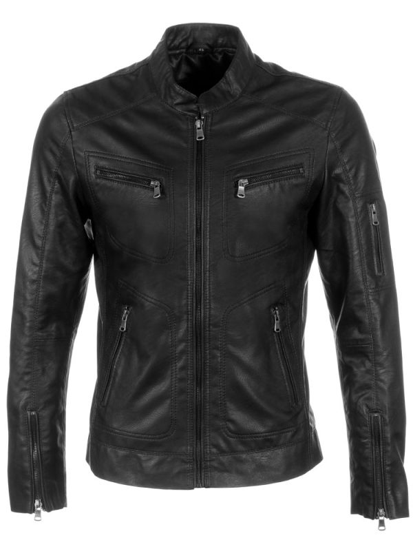 heren-leatherlook-jas-zwart-versano-trr36-voorkant