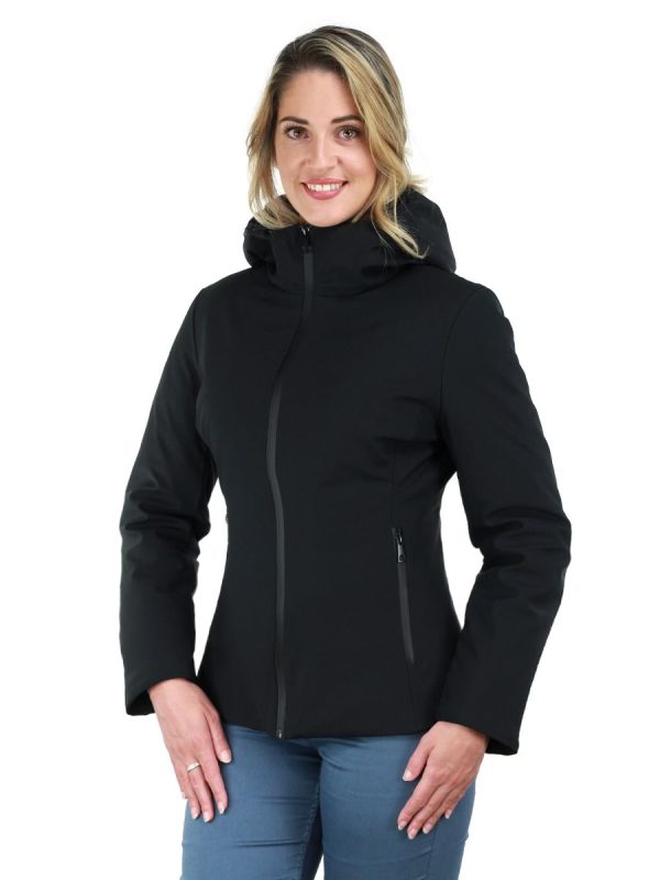 manteau d'hiver court-dames-noir