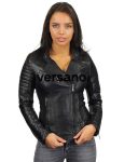 Leren bikerjack 311 N in zwart