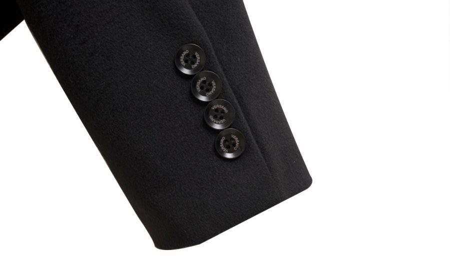 Halflange heren mantel jas zwart James Versano