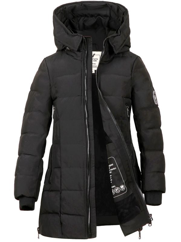 Winterjas meisjes halflang Sky kids zwart Versano