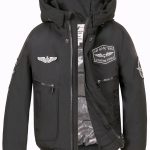 Levi pilot winterjas in zwart