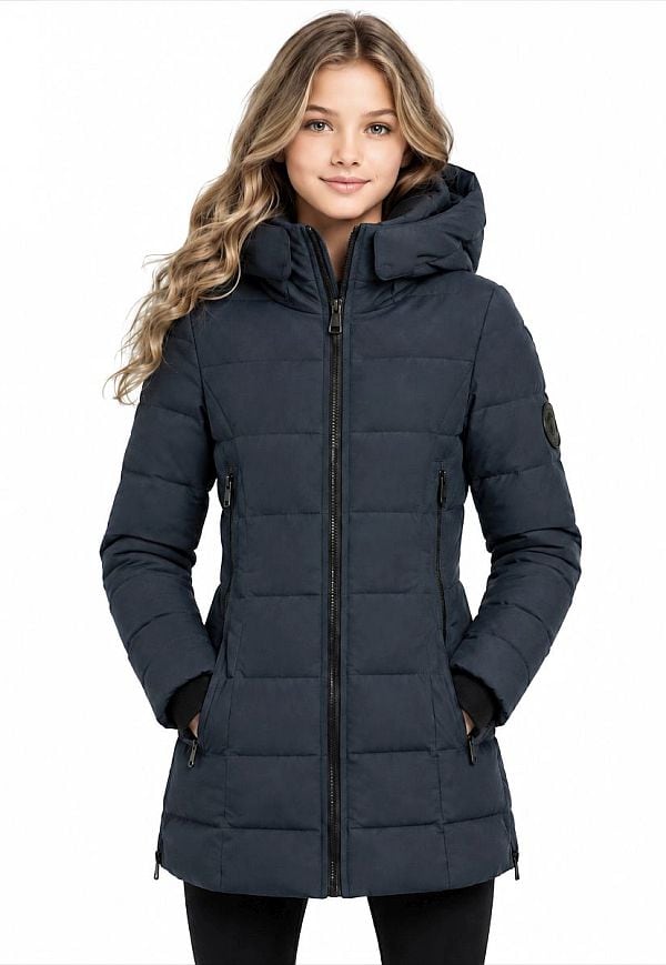 Halflange winterjas meisjes Sky kids blauw Versano