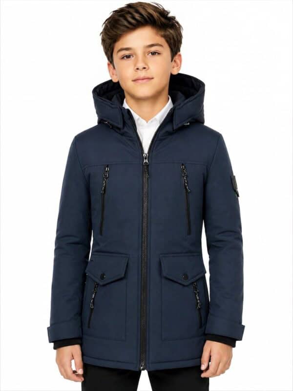 Parka jongens kinderjas Grayson blauw Versano
