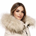 echte bontkraag standaard beige