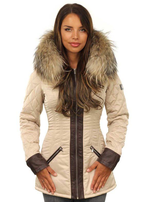 winterjas met veel bont