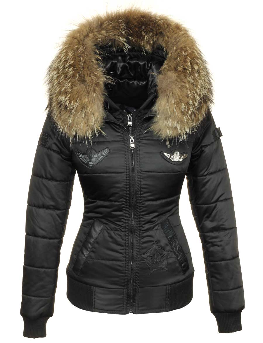 winterjas met leer en bont winterjas met leer en bont