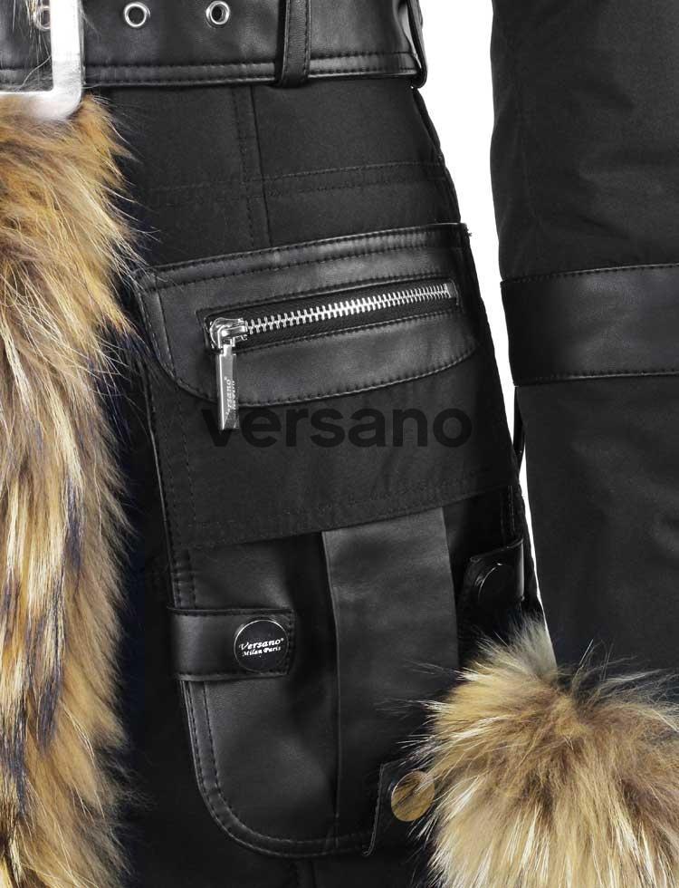 versano dames winterjas met bontkraag Mon Cheri zwart detail versano dames winterjas met bontkraag Mon Cheri zwart detail