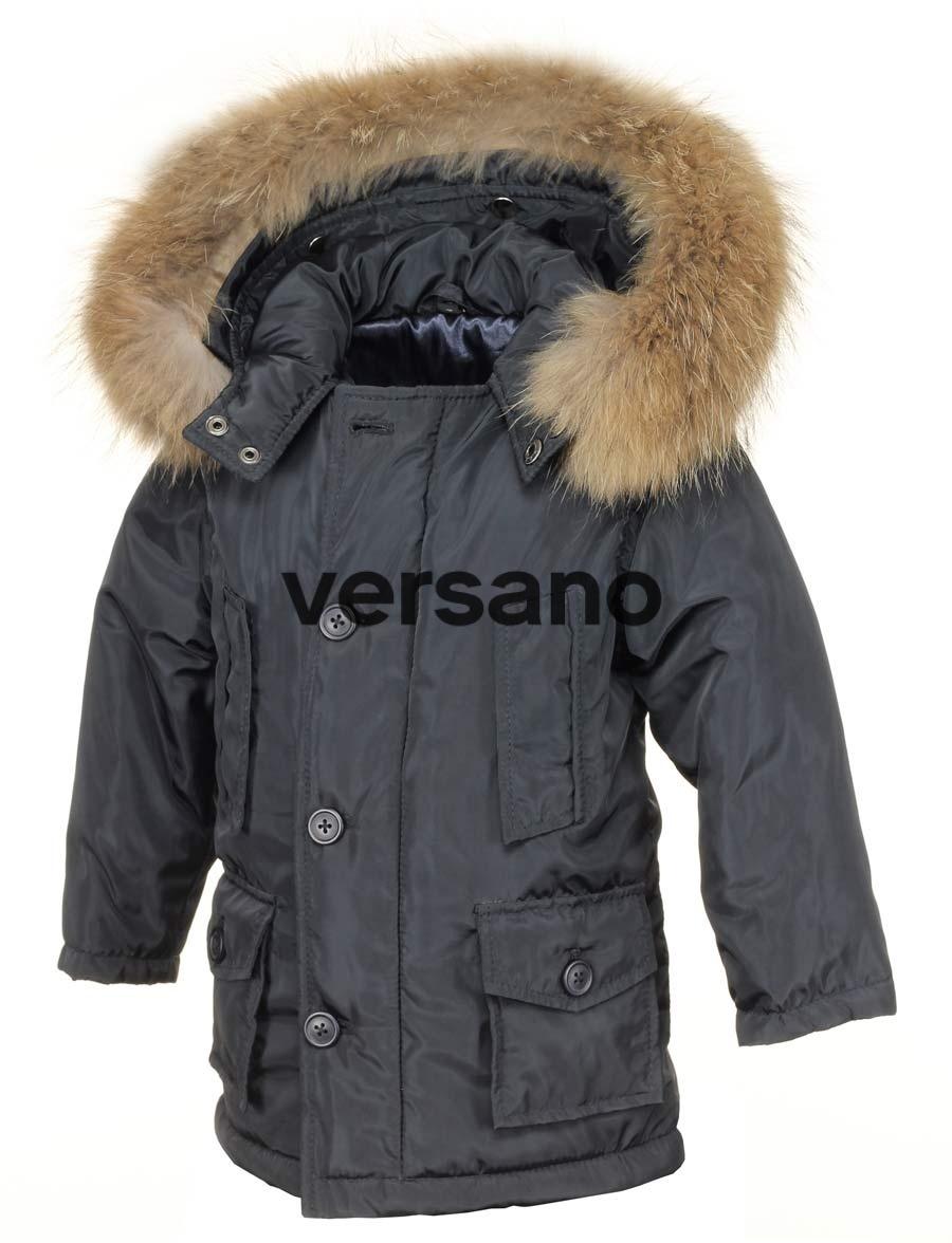 Met Versano Bontkraag Parka Jongensjas Blauw Yfgyv6b7mI