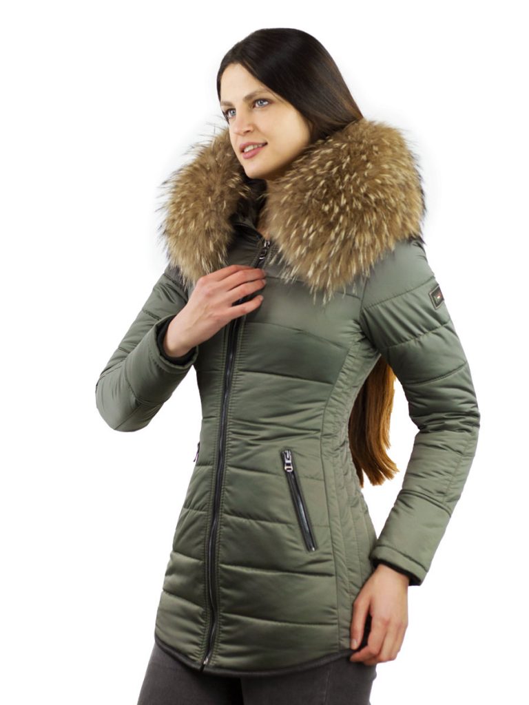 Ladies winter jacket medium length Jenny green Versano