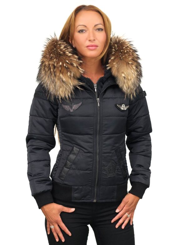 black zara jacket with fur