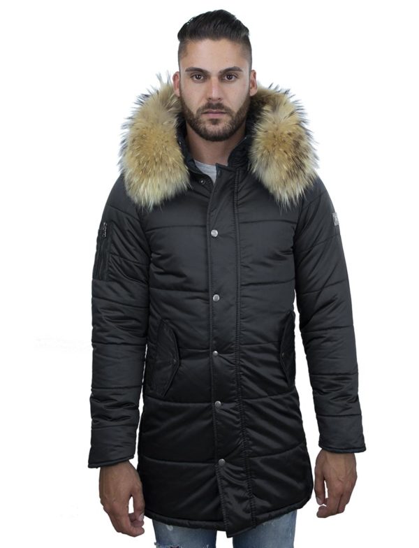 Italian winter jacket men Robert black Versano
