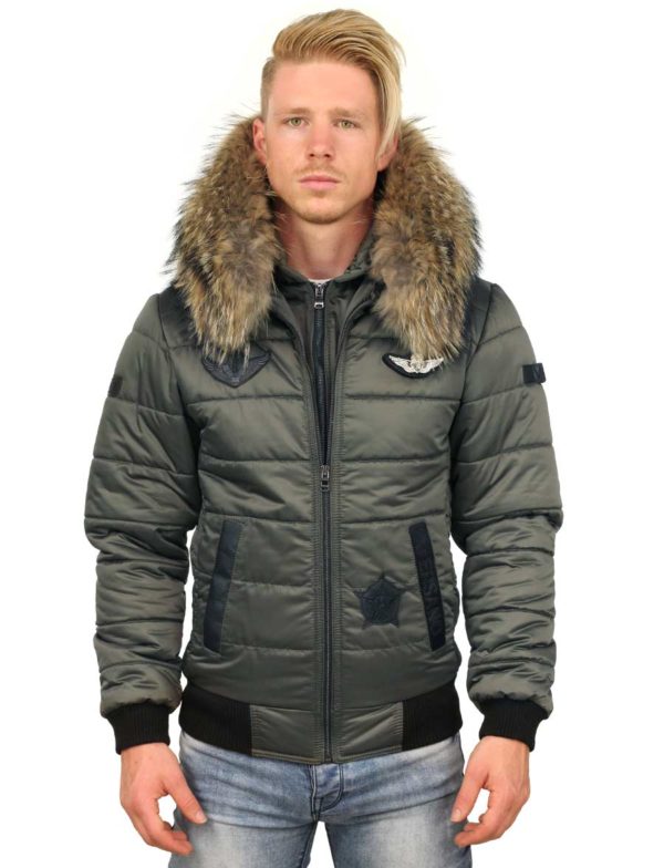 Men's pilot winter jacket Versano green