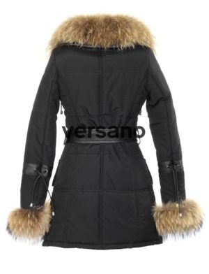 Versano Dames Winterjas Met Bontkraag Mon Cheri Zwart Versano Dames Winterjas Met Bontkraag Mon Cheri Zwart