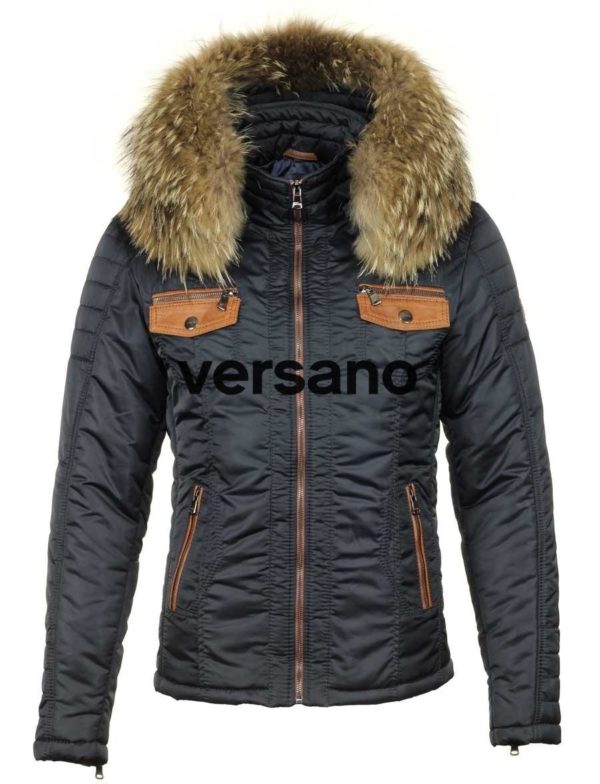 Versano men's winter jacket with fur collar Roger blue