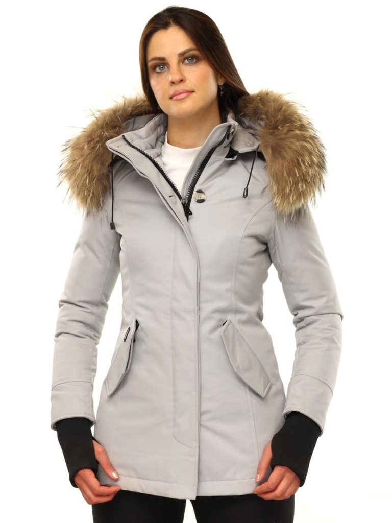 Winter jacket ladies with fur collar parka Rani N gray Versano
