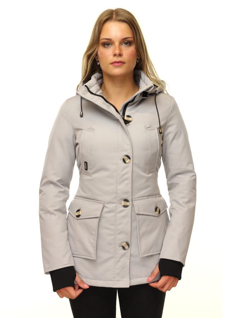 Ladies winter jacket parka 4 pocket Marry gray Versano