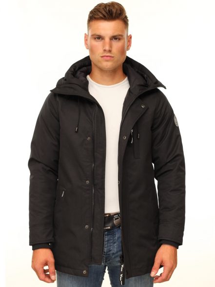 Heren parka winterjas halflang zwart Thomas N Versano Heren winterjas halflang grijs Thomas N Versano, zwarte