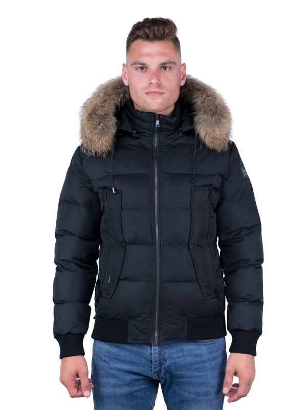 short-men-winter-jacket-pilot-model-with-ribband-fur-collar-black-versano-aviation-front-nw