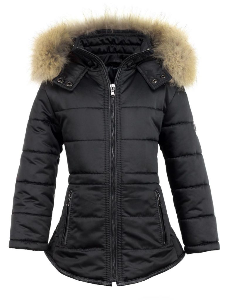 Girls winter jacket black Jenny Versano
