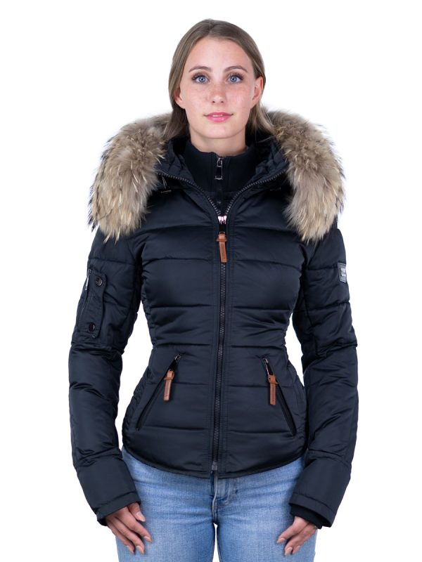 ladies-winter-jacket-with-big-fur-collar-versano-shamila-new-black-front-nw