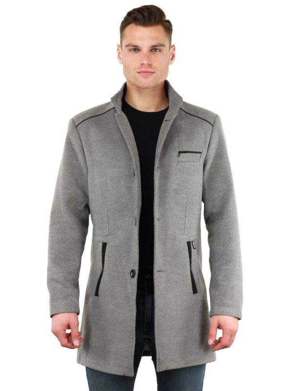 abrigo abrigo de lana hombres gris Versano Johnson
