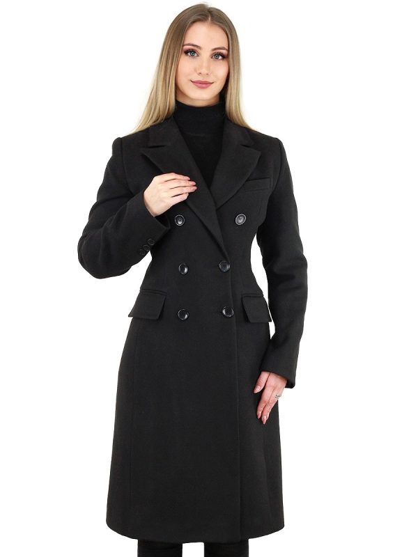 Coat wool jacket ladies Versano Valentina black