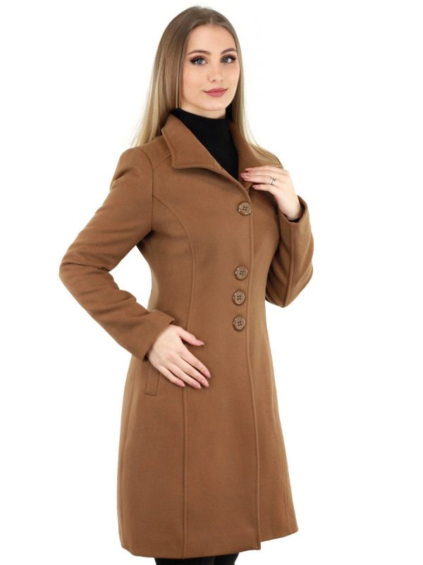 Abrigo chaqueta de invierno damas Versano Violeta camello
